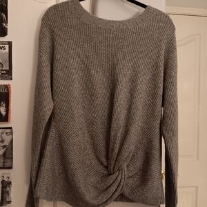 Gray Knotted Women's Sweater